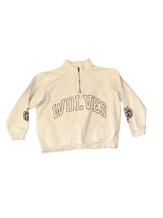 Darl Sport Tops - Dare Sport Limit edition 316 of 1000 Wolves XL White Quarter Zip Pullover Sweats